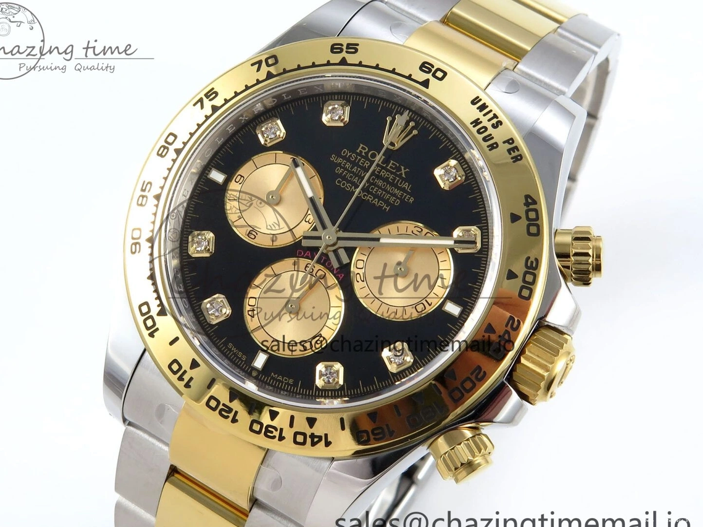 Best AAA Replica Sites Daytona SS YG 126503 on Dial FastDry Edition 736 Best Braclet YG Black 1:1 SH APSF 1228